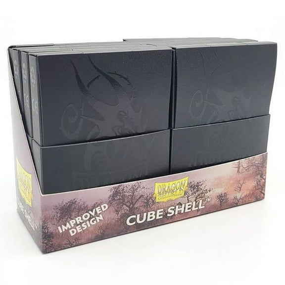 Dragon Shield Cube Shell Shadow Black - 8 Units - Durable and Sturdy TCG, OCG Card Storage - Card Deck Box - Compatible with Pokemon Yugioh Commander and MTG Magic: The Gathering Cards