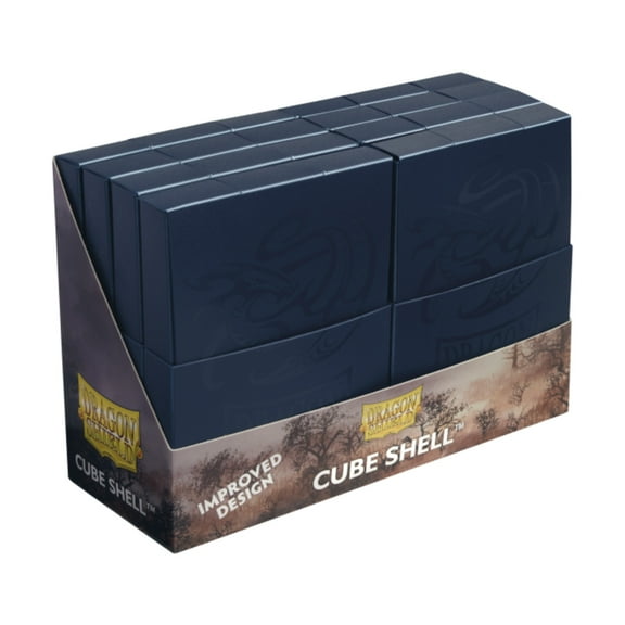 Arcane Tinmen Dragon Shield Cube Shell Midnight Blue - 8 Units - Durable and Sturdy TCG, OCG Card Storage - Card Deck Box - Compatible with Pokemon Yugioh Commander and MTG Magic: The Gathering Cards