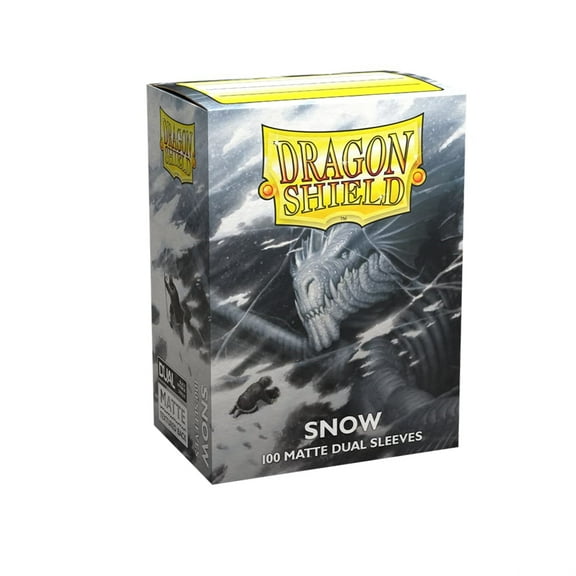 Dragon Shield Standard Size Card Sleeves - Matte Dual Snow 100CT - MTG Card Sleeves are Smooth & Tough - Compatible with Pokemon, Yugioh, & Magic The Gathering