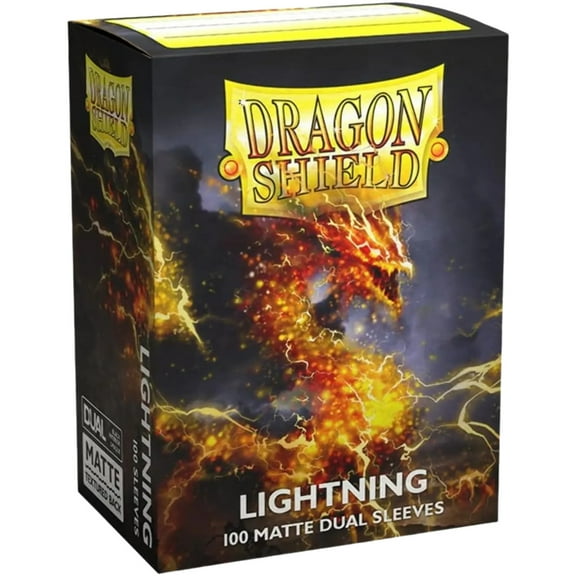 Dragon Shield 100CT Standard Size Deck Protector Dual Matte Sleeves - Lightning