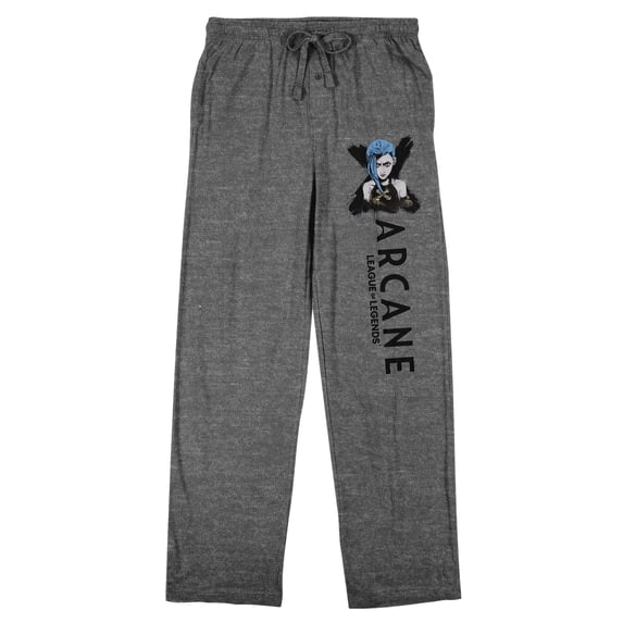 Arcane Title Logo Men's Heather Gray Sleep Pants-XS