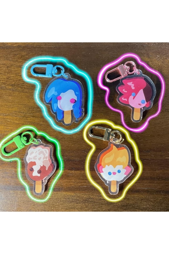 Arcane character keychains Jinx Vi Powder Ekko Caitlyn Jayce Viktor video game tv show (1 keychain)