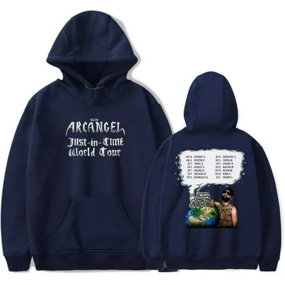 Arcangel Just in Time Tour Merch Rapper HipHop Hoodies Hooded Men Women Long Sleeve Pullover