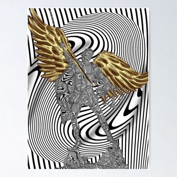 Arcangel Miguel Archangel Michael Poster Wall Art, Modern Wall Decor For Living Room Bedroom, 24x36 UNFRAMED