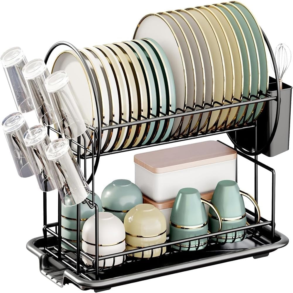 Arcanine Dish Drying Rack for Kitchen Counter Dish Rack with Drainboard ...