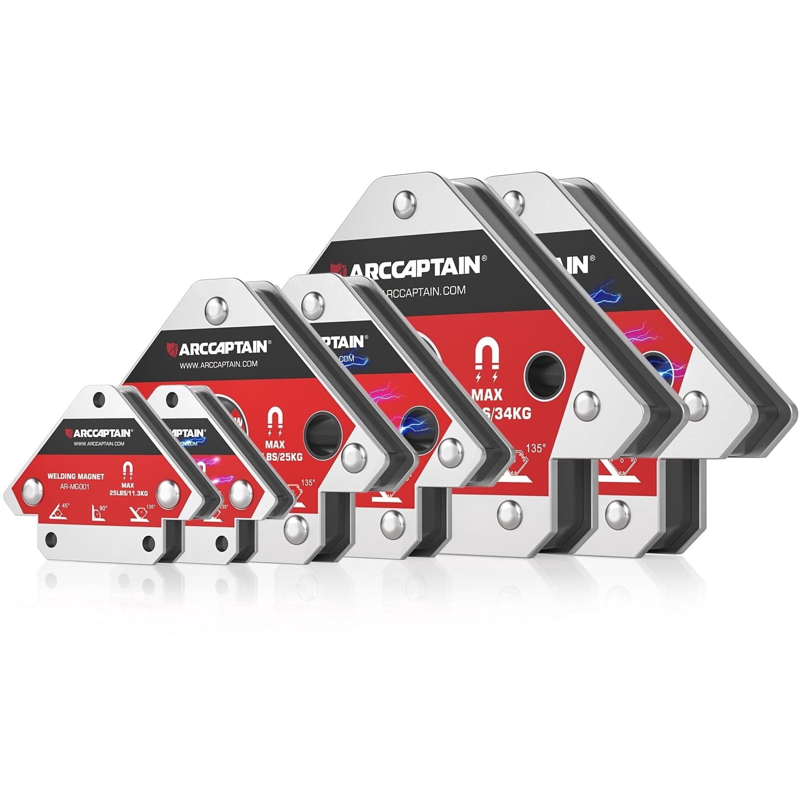 Precise Combination Set Arccaptain Welding Magnet Combination Set, for Precise Workpiece ...