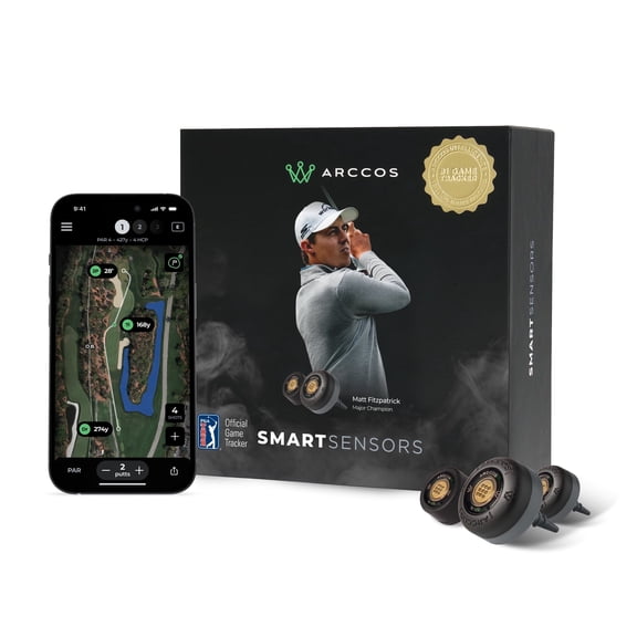 Arccos Smart Sensors (Gen 4): Automatic Golf Game Tracking System, A.I. Powered GPS Rangefinder & Smart Club Distances