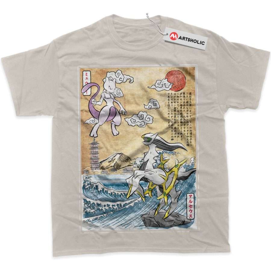 Arceus vs Mewtwo Shirt, Shirt, PKM Shirt, Anime Shirt, graphic Tee Art