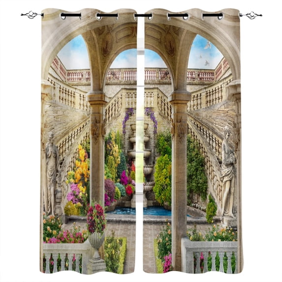 Arch Art Cathedral Culture Gothic Historical Architecture Window Blinds Bathroom Kitchen Fabric Indoor Window