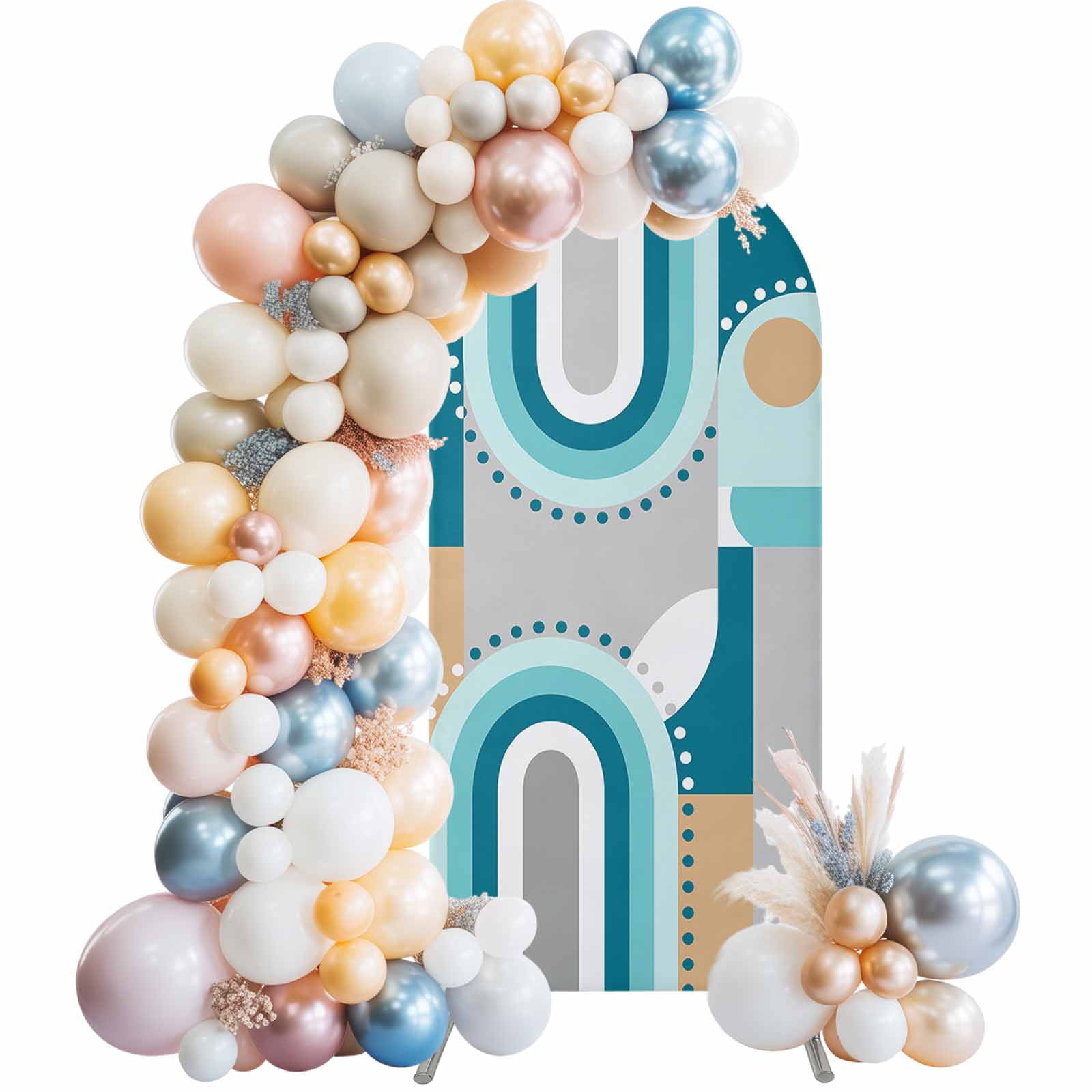 Arch Backdrop Cover 7.2 ft Mid Century Abstract Arch Backdrop Stretch ...