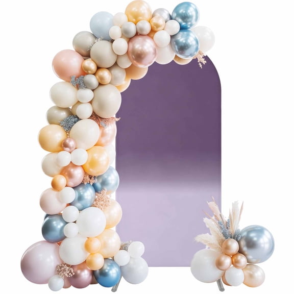 Arch Backdrop Cover 7.2 ft Purple Ombre Arch Backdrop Stretch Fabric Gradient Gradual Color Photo Background Arch Covers for Wedding Party Birthday Ceremony Banquet Decorations Balloon Arches