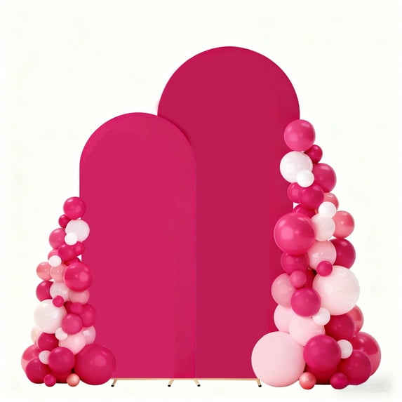 Arch Backdrop Cover Set of 2 (6/7.2ft) Wedding Arch Cover Spandex Arched Stand Covers Stretchy Backdrop for Birthday Balloon Party Graduation Decoration Wedding