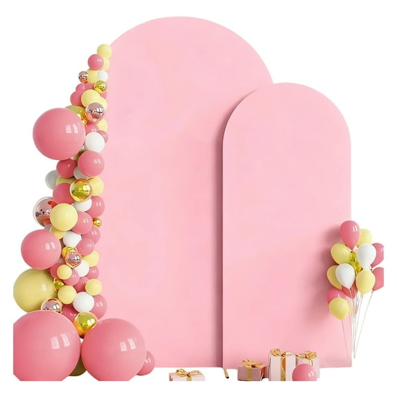 Arch Backdrop Cover Set of 2 (6/7.2ft) Wedding Arch Cover Spandex Arched Stand Covers Stretchy Backdrop for Birthday Balloon Party Graduation Decoration Wedding