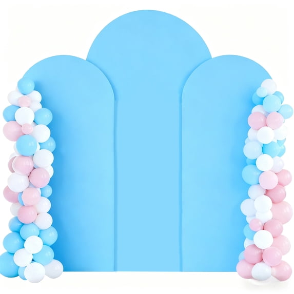 Arch Backdrop Cover Set of 3 (7.2/6/5 ft) Wedding Arch Cover Spandex Arched Stand Covers Stretchy Backdrop for Birthday Balloon Party Graduation Decoration Wedding