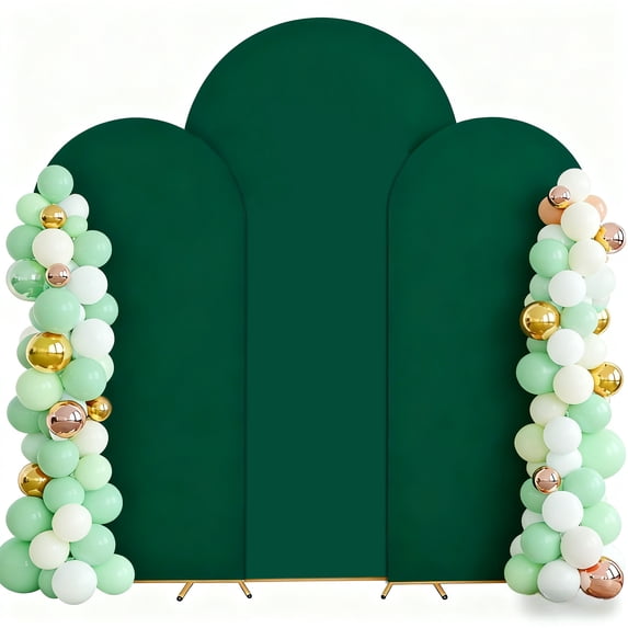 Arch Backdrop Cover Set of 3 (7.2/6/5 ft) Wedding Arch Cover Spandex Arched Stand Covers Stretchy Backdrop for Birthday Balloon Party Graduation Decoration Wedding