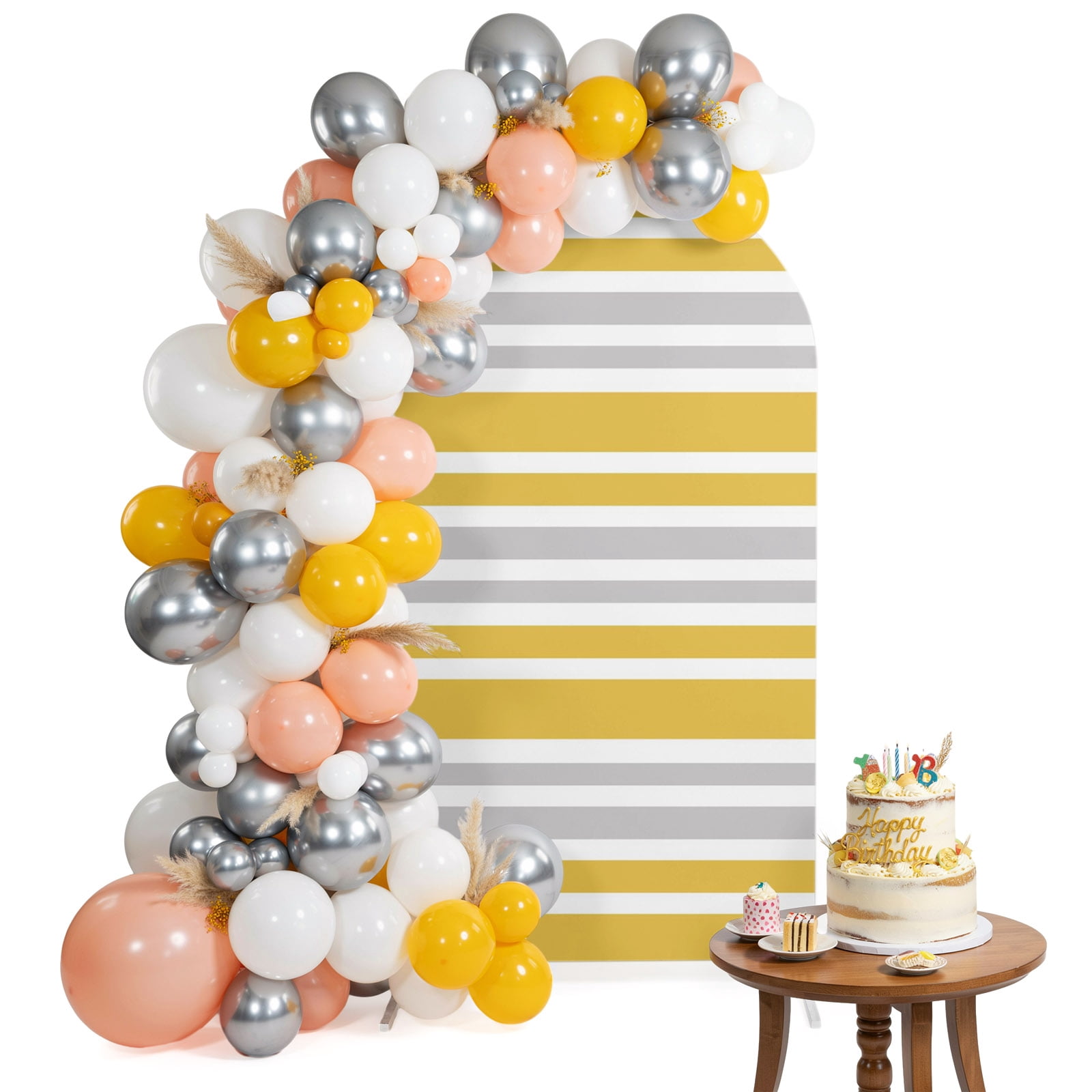 Arch Backdrop Cover for Wedding 6.6FT Modern Stretch Spandex Party Arch ...