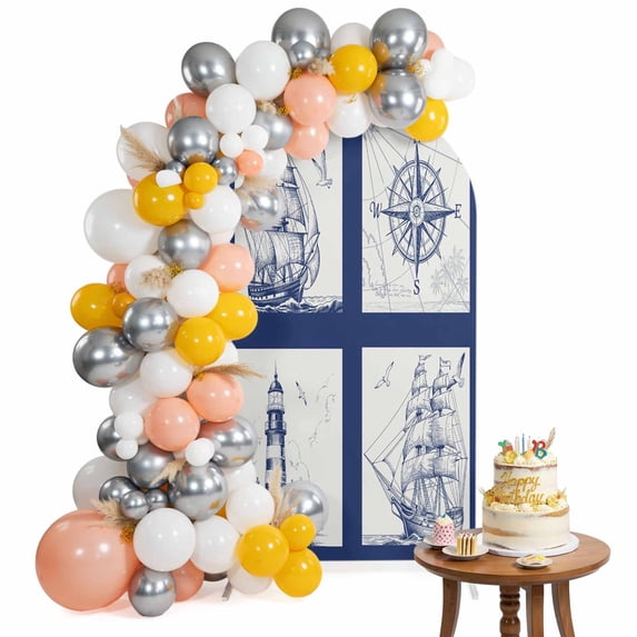 Arch Backdrop Cover for Wedding 6FT Compass Sailing Boat Stretch ...