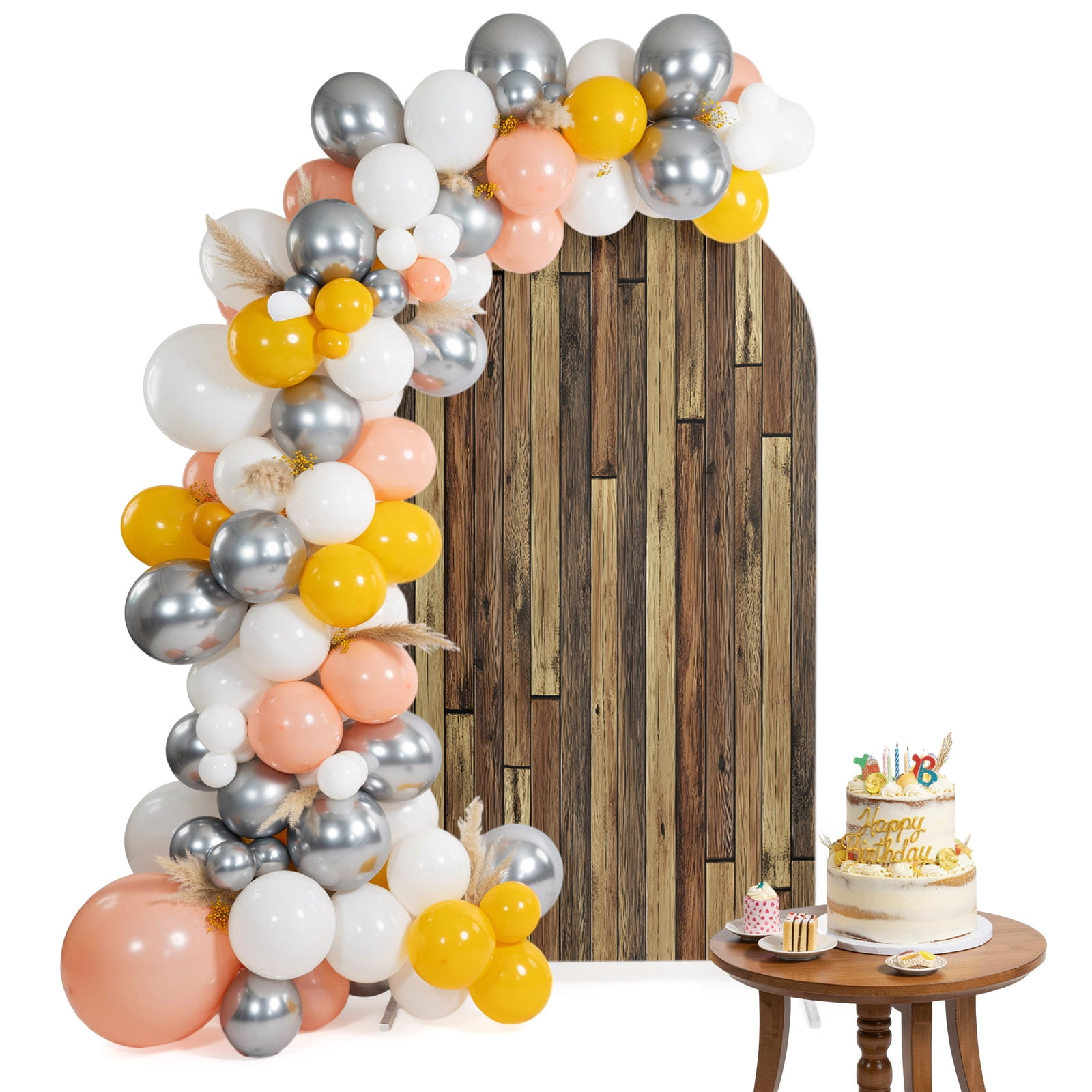 Simple Rustic Arch Arch Backdrop Cover for Wedding 6FT Rustic Farmhouse Stretch Spandex ...