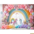 thumbnail image 1 of Arch Balloons Unicorns Photography Backdrops Props Baby Newborn Birthday Party ration Background RA-04, 1 of 5