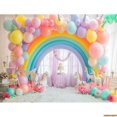 thumbnail image 1 of Arch Balloons Unicorns Photography Backdrops Props Baby Newborn Birthday Party ration Background RA-0, 1 of 5