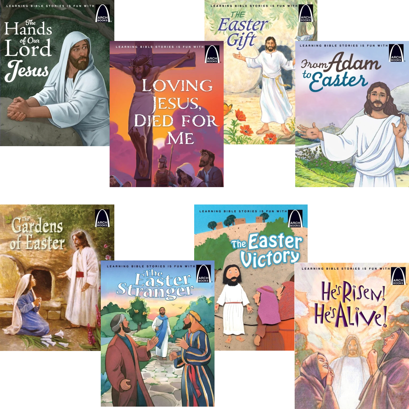 Arch Books Easter Collection ll (8) Hands of Our Lord Jesus; Loving Jesus Died For Me; Easter Victory; Easter Gift; Garden of Easter and More