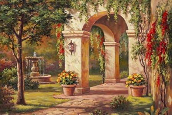 Arch Courtyard I Canvas Art - Sung Kim (24 x 36)