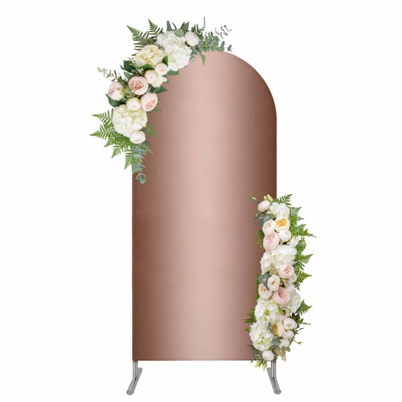 Arch Covers, Chocolate Ombre Arch Covers Stretchy Backdrop 4'x1.65', Modern Gradient Abstract Art Spandex Fitted Round Top Chiara Arches Backdrop Cover for Wedding Party Birthday Banquet