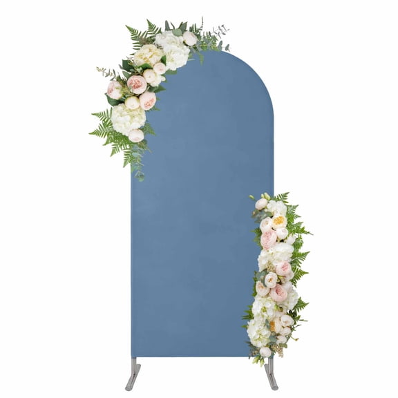Arch Covers, Pure Royalblue Arch Covers Stretchy Backdrop 4'x1.65', Simple Solid Color Spandex Fitted Round Top Chiara Arches Backdrop Cover for Wedding Party Birthday Banquet
