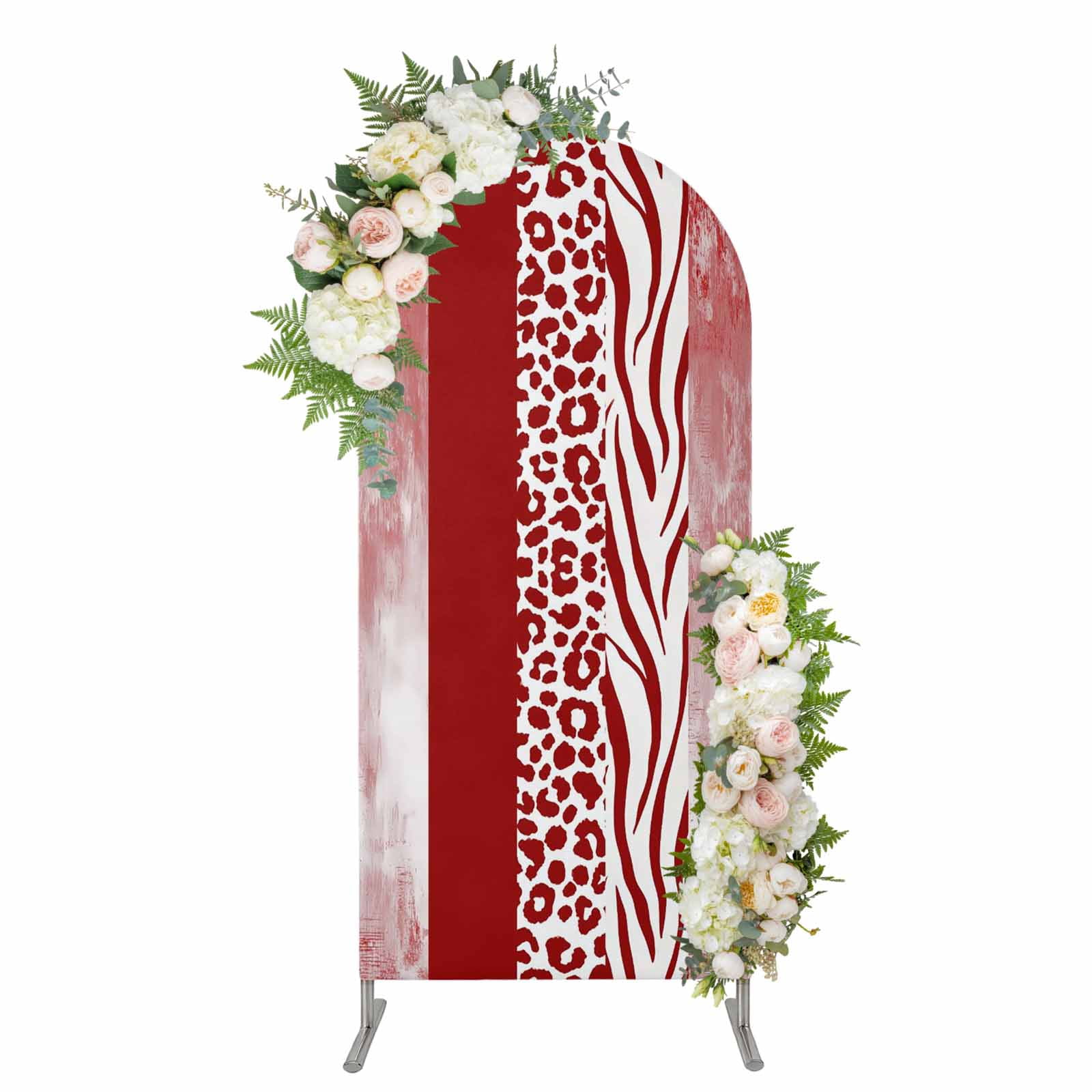 Arch Covers, Red Leopard Print Arch Covers Stretchy Backdrop 5'x2.1 ...