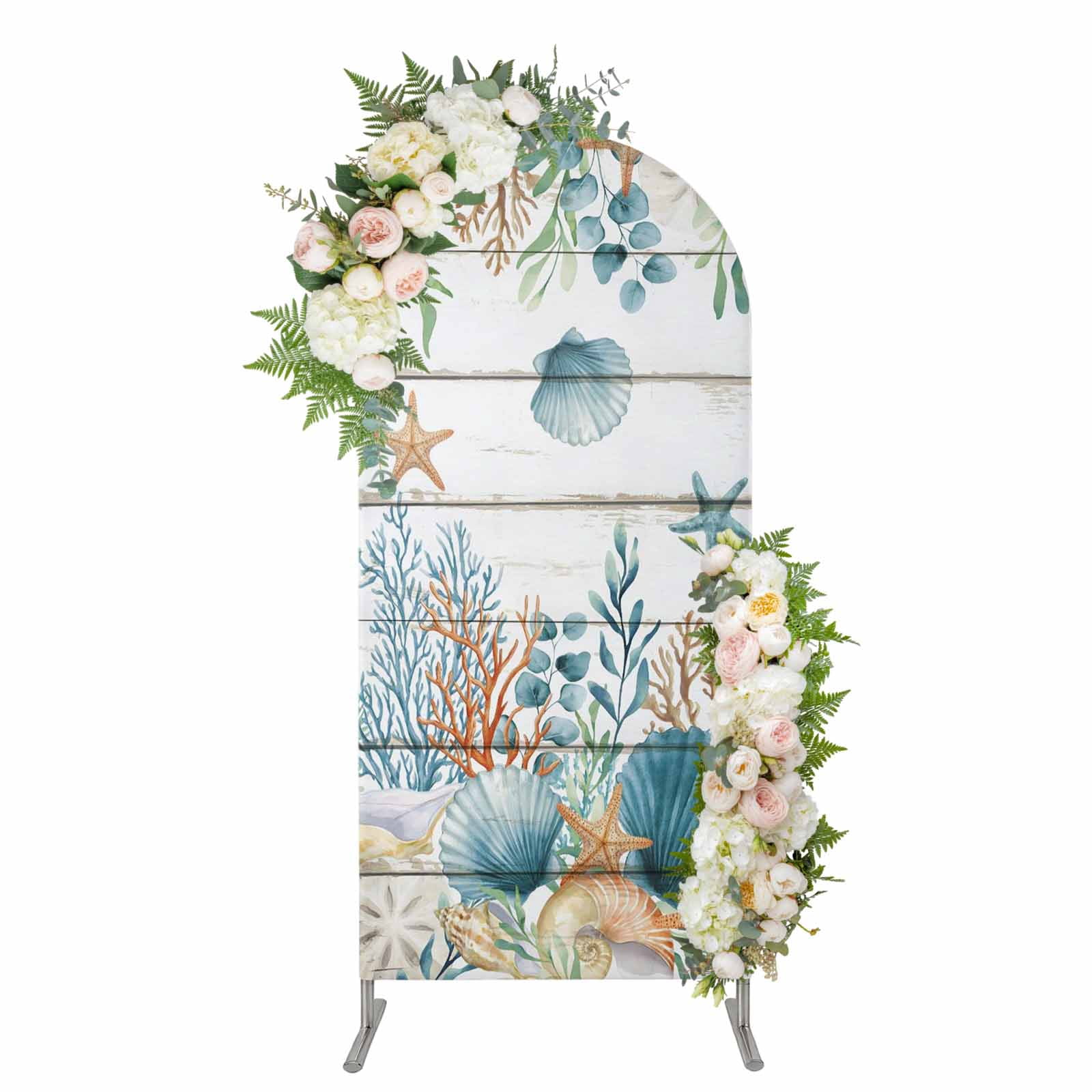 Arch Covers, Teal Blue Coastal Arch Covers Stretchy Backdrop 4'x1.65 ...
