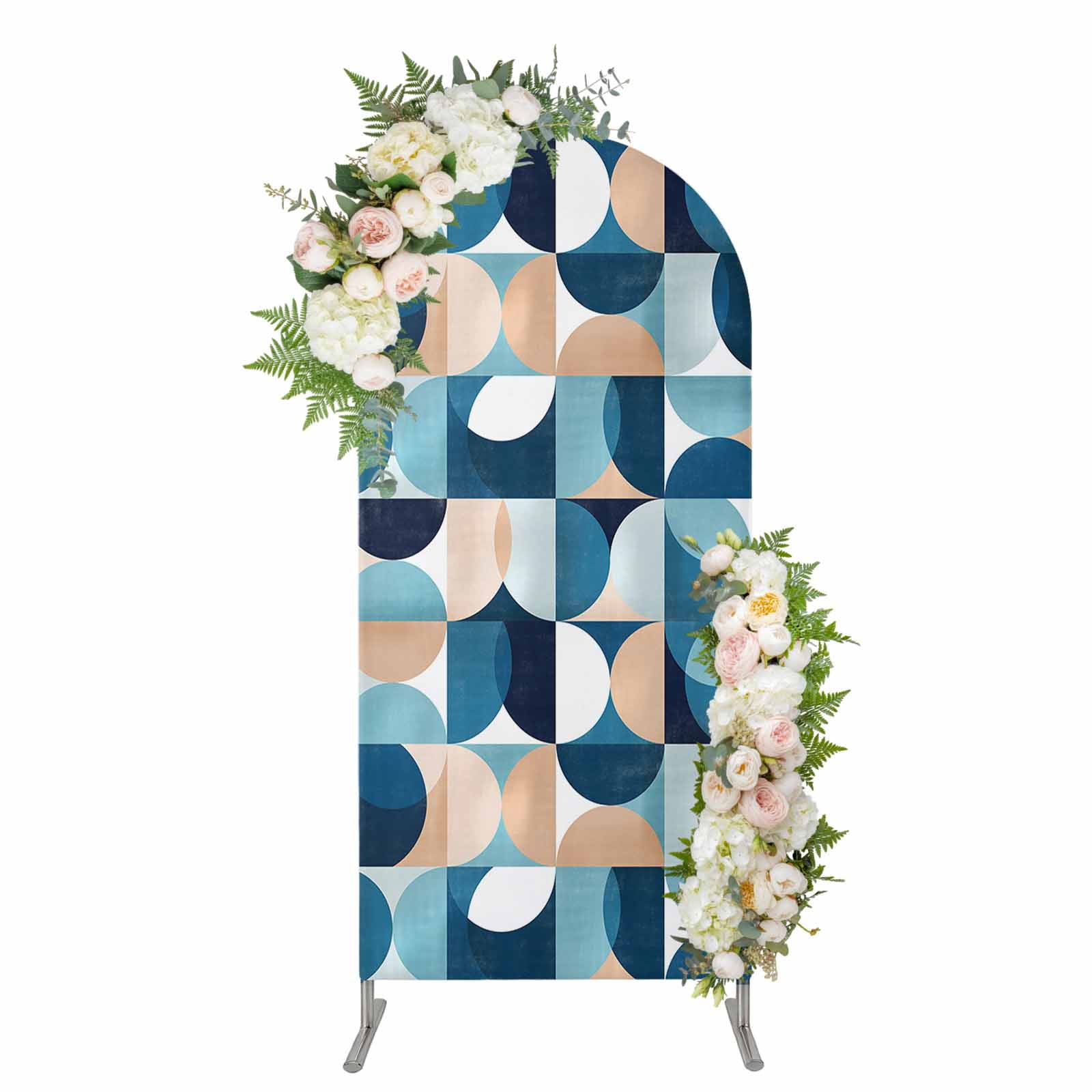 Arch Covers, Turquoise Geometric Arch Covers Stretchy Backdrop 6.6'x3.3 ...
