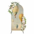 thumbnail image 1 of Arch Covers, Vintage Hot Air Balloon Arch Covers Stretchy Backdrop 4'x1.65', Modern Balloon Floating Spandex Fitted Round Top Chiara Arches Backdrop Cover for Wedding Party Birthday Banquet, 1 of 9