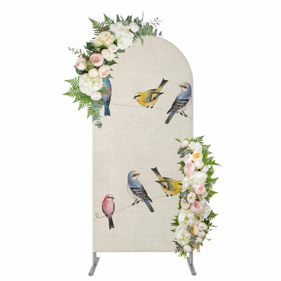 Arch Covers, Watercolor Birds Arch Covers Stretchy Backdrop 4'x1.65 ...