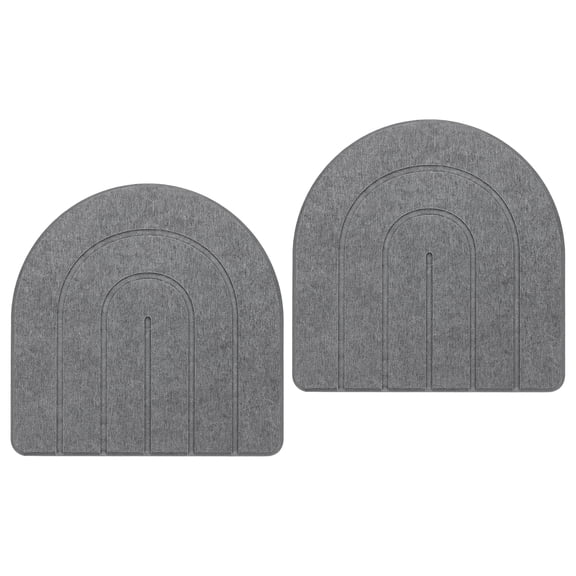 Arch Diatomite Drink Coasters 8Inch, 2 Pack Water Absorbent Diatomaceous Coaster, Dark Gray