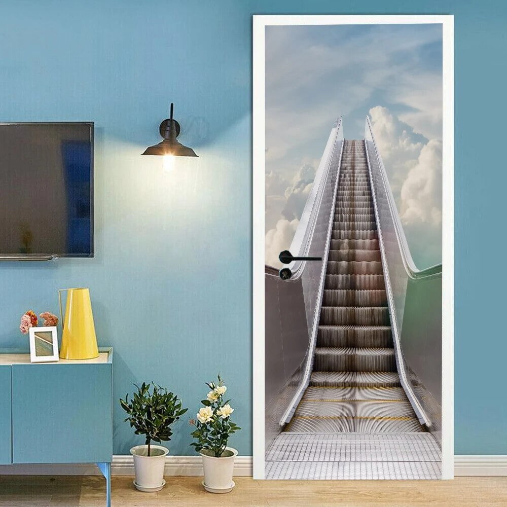 Arch Door Door Sticker Modern Corridor Space Tunnel Vision Extension ...