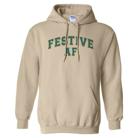 Arch Festive AF Hoodie Sweatshirt Unisex Large Sand