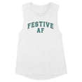 thumbnail image 1 of Arch Festive AF Women's Muscle Tank Large White, 1 of 5
