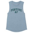thumbnail image 1 of Arch Festive AF Women's Muscle Tank Small Stonewash Denim, 1 of 5