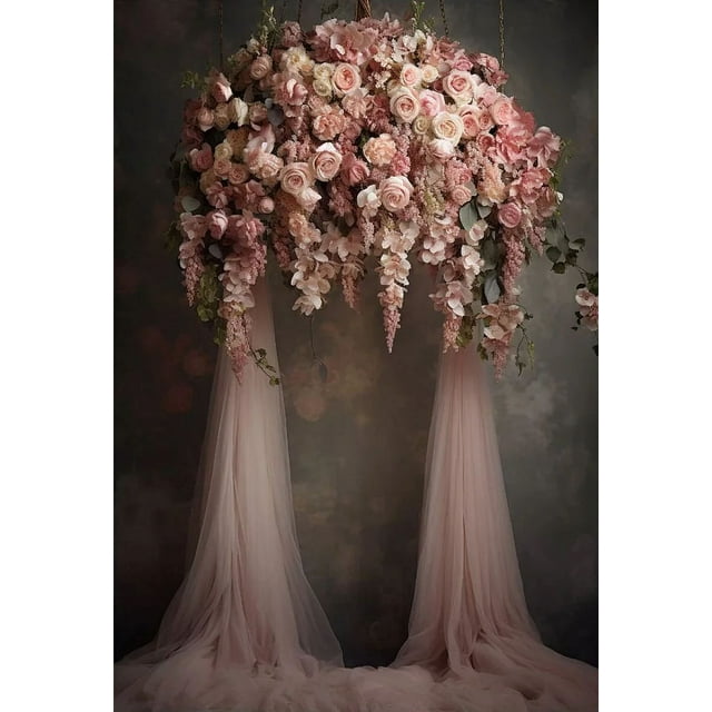 Arch Floral Window Curtain Adult Birthday Wedding Maternity Portrait r