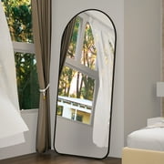 Arch Full Length Mirror 71" 32" Big Full Body Mirror for Bedroom Oversized Floor Mirror Large Standing Mirror Living Room Dressing Mirror Leaning Against Wall, Metal Frame, Black