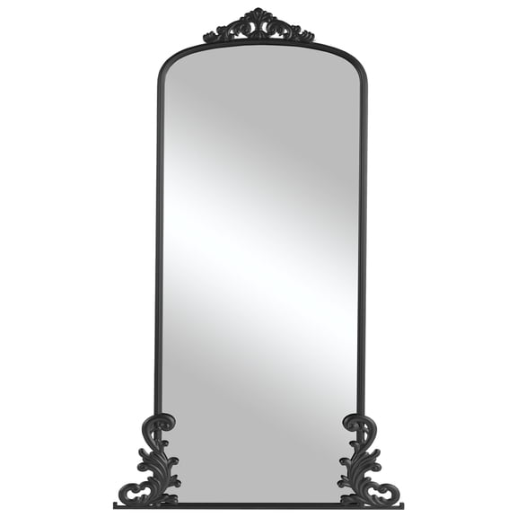 Arch Full Length Mirror Vintage Fireplace Mirror 68"*29",Black,Iron