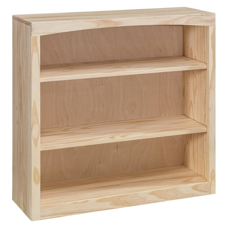 Arch+Haven Traditional Unfinished Pine Bookcase, Square