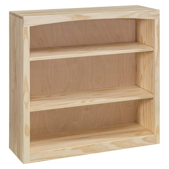 Arch+Haven Traditional Unfinished Pine Bookcase, Square