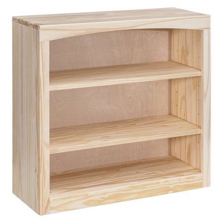 Arch+Haven Traditional Unfinished Pine Bookcase, Square
