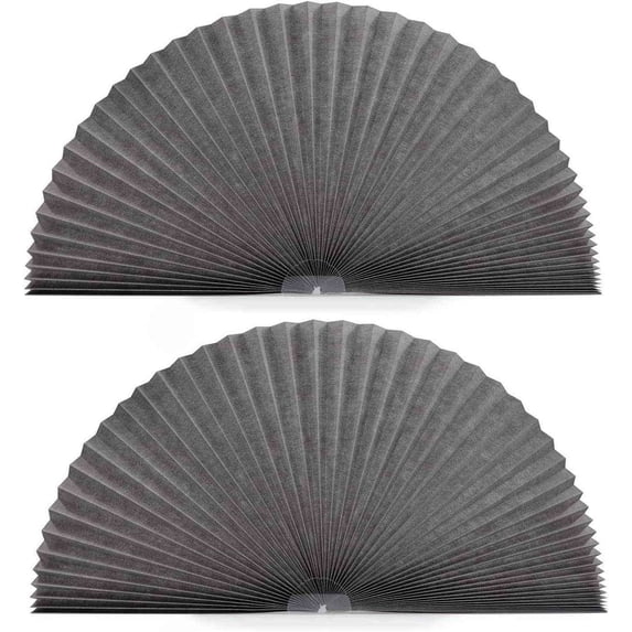 Arch Light Filtering Fabric Shade Pack of 2 fit for Perfect Half-Round Arch Windows No Tools Installation, Grey, 24” x 72”