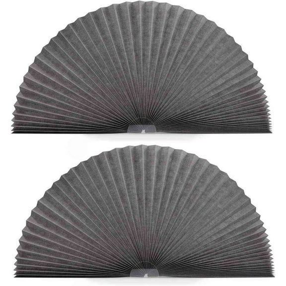 Arch Light Filtering Fabric Shade Pack of 2 fit for Perfect Half-Round Arch Windows No Tools Installation, Grey, 36” x 72”