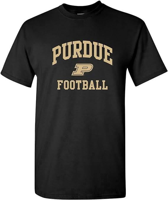 Arch Logo Football. Team Color T . College. University Cotton Fabric