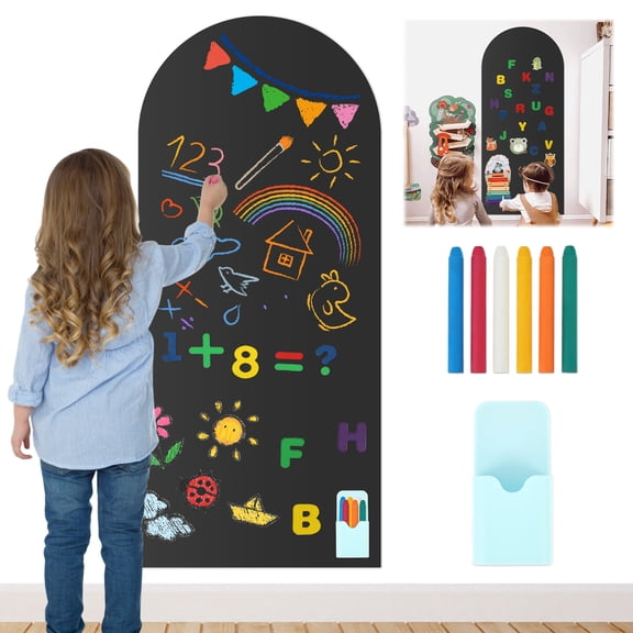 Arch Magnetic Wall Decal 40" x 18" Magnet Chalkboard Sticker for Wall Magnetic Whiteboard Sticker for Playroom Home Classroom