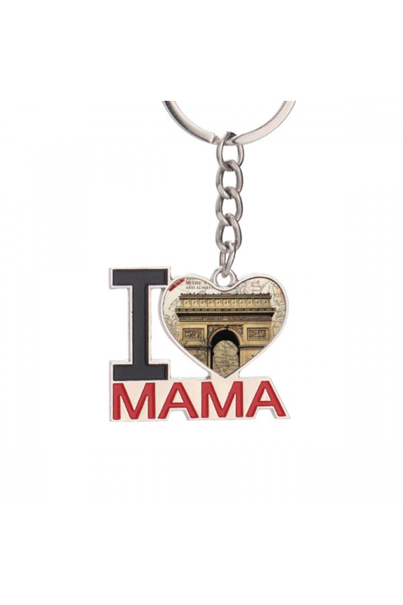 Arch Of Triumphal Best Paris Keychain Metal Keyring Holder Love MAMA Mother