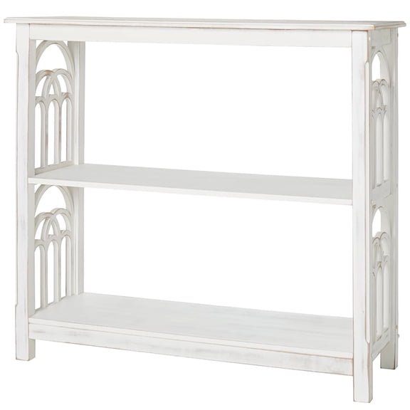 Wooden Console Table with Arched Side Accent - 2-Tier - 30"H